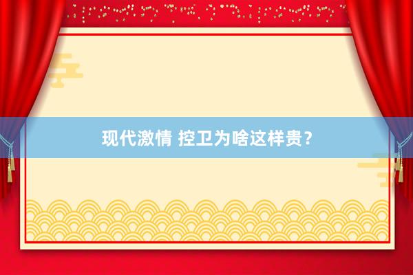 现代激情 控卫为啥这样贵？