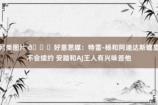 另类图片 👀好意思媒：特雷-杨和阿迪达斯瞻望不会续约 安踏和AJ王人有兴味签他
