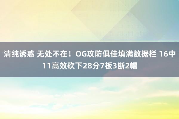 清纯诱惑 无处不在！OG攻防俱佳填满数据栏 16中11高效砍下28分7板3断2帽